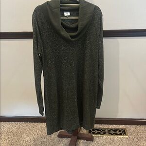 Olive Green Women's Sweater Dress